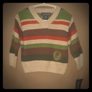 Baby Boy Pullover Sweater Kitestrings 12M NWT Earth Tones Camping Logo